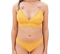 GISELA - 2/10017S Conjunto Sujetador Triangular con Braguita a Juego Color: Amarillo Talla: L