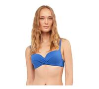 GISELA 2/30423T-B - Top Bikini Cruzado Capacidad Aro y Foam Espalda Ajustable Mujer Color: Azul Talla: 105