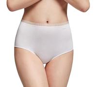 GISELA - Braguita Alta Extraplana Modal Lenzing, Aporta Comodidad por su Material Suave, Corte Alto, Galón de Encaje en la Cintura, Diseño Invisible (FR/ES, Letras, XL, Regular, Regular, Blanco)