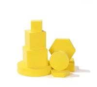 GISELA D 8 en 1 - Juego de accesorios para fotografía de espuma para exhibición de productos, accesorios, joyas, cosméticos, modelo, perfumería y baratijas en perfecto de mostrar (amarillo)