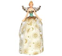 Gisela Graham Celestial Cream & Gold Tree Top Fairy 18 cm