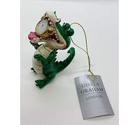 Gisela Graham Cocodrilo con reloj en la boca, adorno de Navidad, figura de cuento de hadas, Peter Pan,