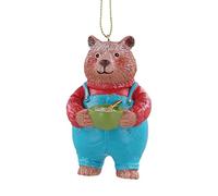 Gisela Graham Oso de resina con decoracin de rbol de Navidad de gachas