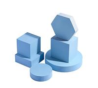 Gisela shop, conjunto de espuma azul cielo, accesorios de fotografía de productos, sesión de fotos de exhibición de joyas, productos de fabricación que muestran más refinados y nobles (6 piezas)