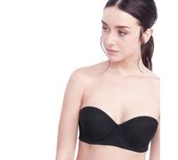 GISELA - Sujetador Desmontable Multiposición Copas C y D, con Aros y Foam, Gomas Siliconadas, Tirantes Regulables, Cierre Trasero de Cuatro Posiciones, Botón Decorativo en el Escote