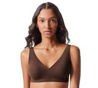 GISELA - Sujetador Push-Up Extraíble y Sin Aros, Acabados Termofusionados, Sin Costuras para una Mayor Comodidad, Realza el Busto de Manera Natural (Marrón, S)