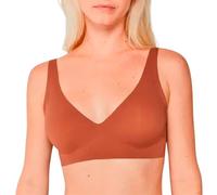 GISELA - Sujetador sin Aros Push-Up, Talla L, Color Toffee, Relleno Extraíble, Sujetador sin Costuras, Acabados Termofusionados, Microfibra Suave, Invisible, Máximo Confort