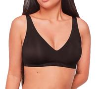 GISELA - Sujetador sin Aros Push-Up, Talla M, Color Negro, Relleno Extraíble, Sujetador sin Costuras, Acabados Termofusionados, Microfibra Suave, Invisible, Máximo Confort