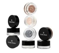 GISÈLE DENIS - Pack Sombras de Ojos en Crema Deep Bronze, Silver Pearl y Vivid Champagne, Pack 3 x 3,5 ml, Alta Pigmentación, Acabado Metalizado, Larga Duración, Fórmula Vegana