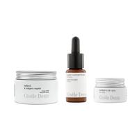 GISÈLE DENIS - Tratamiento Antimanchas Facial (Crema Facial Retinol y Colágeno Vegetal 50 ml + Contorno de Ojos 15 ml + Super Concentrado Facial 15 ml) para Todo Tipo de Piel, Fórmula Vegana