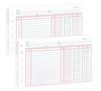 gisgfim 200 hojas de libro mayor de 5 x 8.5 pulgadas, hojas adicionales de papel para contabilidad columnar, libro de contabilidad para cuentas de pequeñas empresas, gestión de registros financieros