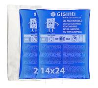 Gisinti - Kit de gel de hielo reutilizable, caliente frío, fabricado en Italia, sobre congelador y microondas + bolsa de tela (2 piezas máximas)