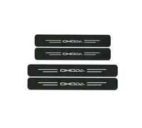 Gisltv 4 Piezas Coche Puerta Umbral Protector, para Chery OMODA C5 S5 S5GT E5 Fibra Carbono Antiarañazos Estribos Borde Decoración Accesorios