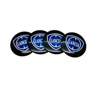 Gisltv 4 Piezas Vehículos Tapas Adhesivo, para Lancia ypsilon Delta musa nera thema Stratos Y Phedra 56.5MM Resistente al Polvo y al Agua Rueda Centro Tapacubos Pegatinas Accesorios,A