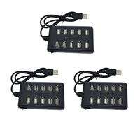 Gisoanudt 3X Cable de extensión de alta velocidad 10 puertos adaptador de concentrador USB 2.0 para perecírica interfaz PCB para ordenador portátil