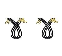 Gisoanudt - Cable de conexión para guitarra, cables de conexión para pedal de efecto, 1/4 de pulgada, ángulo recto, perfil bajo, diseño de crepa para pedal de efecto, paquete de 6