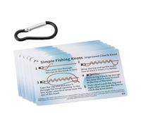 Gissroys 1 juego de 12 métodos de nudos de instrucciones para métodos de pesca, diseños impermeables, instrucciones paso a paso para principiantes, tarjeta de instrucciones de nudos de pesca (idioma