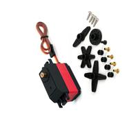 Gissroys 12 kg Servo digital de perfil bajo Full Metal Transmisión de alta presión 4 8-4 V 180/270/360 grados para coche 1/10 1/mando a distancia perfil bajo resistente al agua