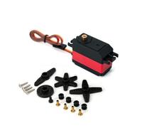 Gissroys 12 kg Servo digital de perfil bajo Full Metal Transmisión de alta presión 4 8-4 V 180/270/360 grados para coche 1/10 1/mando a distancia perfil bajo resistente al agua