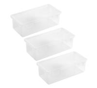Gissroys 2/3pcs Clear Hard Pencil Case Stapelbares Stiftkoffer Colored Organizadores Caja para rotuladores de bocetos Shatter Resistant Cosmetic Storage Box, 3 Paquetes