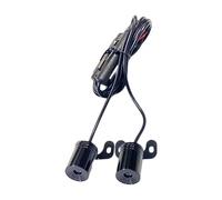 Gissroys 2pcs LED proyección luz de bienvenida para subsuelo decorativo atmósfera accesorios de iluminación fácil instalación impermeable motocicleta lámpara