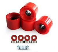 Gissroys 4LOTS Roller Rueda de repuesto de alta elasticidad, rueda lisa para longboards Street Skating Kee Patines resistentes