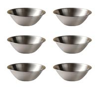 Gissroys 6 piezas de cocina en forma de V mezcla ensaladera de metal grueso tazón de sopa de acero inoxidable cuencos de postre recipiente de alimentos duradero en forma de V ensalada mixta