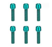 Gissroys 6 tornillos de mango de bicicleta de acero inoxidable cónicos con arandelas para carretera y bicicleta de montaña tornillos para bicicleta de carretera fácil instalación