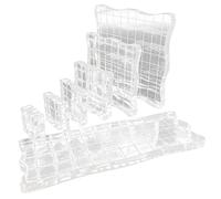 Gissroys 7 unids/set acrílico transparente sello bloque almohadilla scrapbooking hecho a mano claro sello bloque