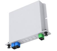 Gissroys Actualizaciones Fibre Splitter 1: 2 tapones de tarjeta de cassette en ABS divisor óptico fácil de usar para hogares cableado sala de Internet distribución de señal óptica
