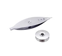 Gissroys Aguja de Metal Shuttle para las puntas de la mano para hacer núcleos de transbordador artesanal herramienta para tejer en núcleos de costura