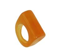 Gissroys Anillos geométricos de resina minimalista Joyería unisex cómoda con selección de colores claros Anillos geométricos minimalistas, como se describe