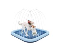 Gissroys Aspersor cuadrado almohadilla de agua para niños ajustable no inflación alfombra de salpicaduras de agua para jugar al aire libre actividad juguete patio trasero Splash mat para niños