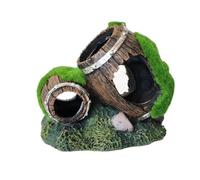 Gissroys Barriles Decorativos Fuera Escondite Para Camarones De Pescado Seguro Hábitats Casa Tanque de Peces Paisaje Accesorios Acuarios Refugio Acuarios Mostrar Accesorios