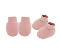 Gissroys Bebé De Algodón Transpirable Y Cubiertas Para Los Pies Con Puños Elásticos No Un Diseño Slip Para Recién Nacidos Cuidado De La Piel Sensible Guantes AntiScratch, Taro, talla única