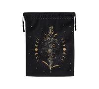 Gissroys Bolsa de almacenamiento de dados suave con cordón, bolsa de almacenamiento para joyas, runas, organizadores para tarots y oráculos, soporte duradero para baraja, Fhr135, Talla única