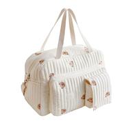 Gissroys Bolsa de almacenamiento lavable de moda para guardería con diseño estratégico de abanico para cambio de pañales, organizador esencial de accesorios para bebés