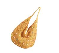 Gissroys Bolso de las mujeres Hermoso bolso de playa moda axila tejer hombro lago antebrazo, amarillo
