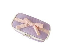 Gissroys BOUDS Estuche para lápices de gran capacidad, bonita caja de lazo, para gomas de borrar, gobernantes, marcadores, almacenamiento de bowknot bows caja bolsa, morado