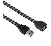 Gissroys Cable de extensión plano USB 2.0 de 90 grados/cabeza recta macho a hembra para carga y transferencia de datos eficientes