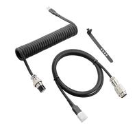 Gissroys Cable en espiral USB de alto rendimiento para teclados de juegos, conectores de aviación de metal, cable de teclados mecánicos, 180 cm