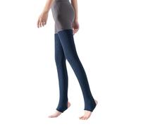 Gissroys Calcetines casuales de punto acanalado hasta el muslo, para yoga, baile, tacón abierto, calentadores de piernas, extra largos por encima de la rodilla, calcetines calentadores de piernas para