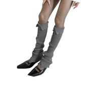 Gissroys Calentadores de piernas térmicos transpirables, calcetines de invierno de acrílico suave, cierre ajustable para uso diario, mujeres y hombres, moda de otoño, calentadores de piernas de