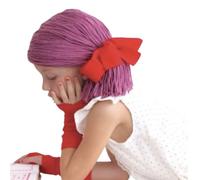 Gissroys Cálido y cómodo tope jardín de infantes juego de rol postizo para niños fácil de llevar con diseño trenzado pieza de pelo de diseño único