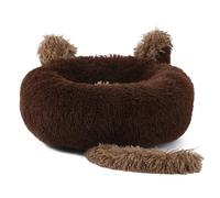 Gissroys Cama para mascotas con orejas de conejo, cola, cojín suave y peludo, cesta para perros no antideslizante, sofá para perros, orejas de conejo, nido de cola, camas para mascotas para perros