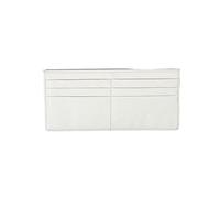 Gissroys Cartera de PU con textura de lujo con bolsillo con cremallera y ventana dedicada organizadores de efectivo de moda para profesionales PU tarjeta de cuero cartera, blanco, Mass Beauty
