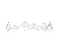 Gissroys Coche SUV Camión Parabrisas Ventana Pared Portátil Puerta Casa Adhesivo Montaña Placa Reflectante Decoración Película Pegatina