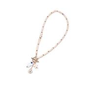 Gissroys Collar con colgante de pez perla de cerámica inspirado en la vida marina con acentos coloridos para el desgaste diario de peces de cerámica colgante collar, talla única, como se describe