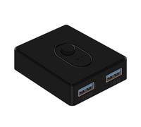 Gissroys Conversor USB 2.0/3.0 conmutador bidireccional USB 2 en 1 salida/1 en 2 salidas para compartir ordenadores, teclados, transferencia de datos estable USB