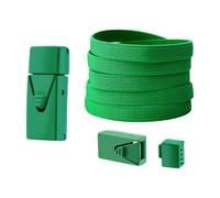 Gissroys Cordones Elásticos Ajustables Con Cierres De Hebilla 8 Mm X 100 Cm Zapatillas Encaje Para Niños Y Adultos Zapatos Para Zapatillas, verde, talla única